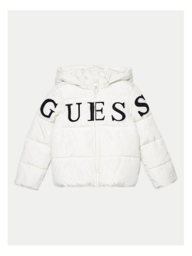 Guess Пухено яке J4BL26 WB240 Екрю Regular Fit