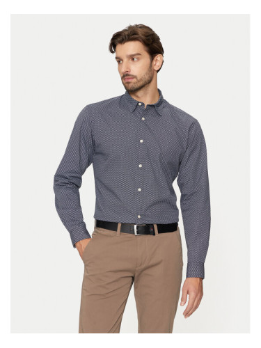 Jack&Jones Риза Matheo 12261090 Черен Slim Fit