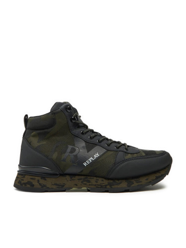 REPLAY Сникърси Arthur Mid Camo Mid-Top GMS68.000.C0092T Зелен