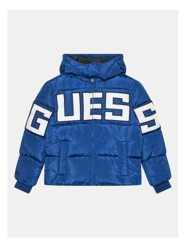 Guess Пухено яке L4BL04 WB240 Тъмносин Regular Fit