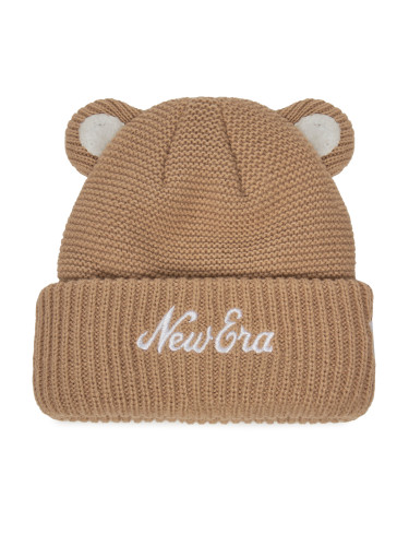 Шапка New Era Teddy Bear Ears Cuff Knit Beanie 60580794 Кафяв