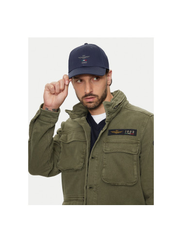 Шапка с козирка Aeronautica Militare Cappellino 242HA1179CT2848 Тъмносин