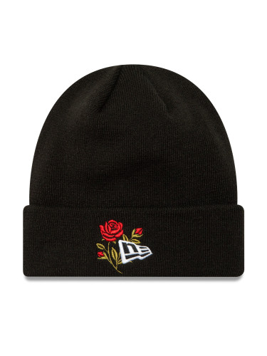 Шапка New Era Rose Icon Cuff Knit Beanie 60580728 Черен