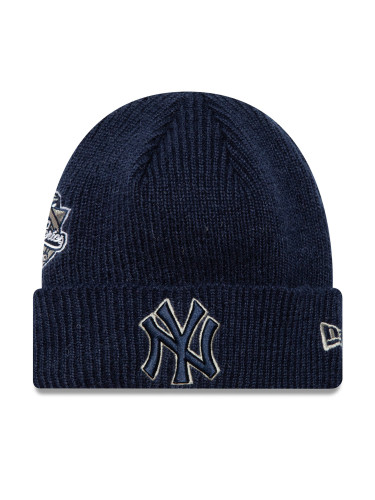 Шапка New Era World Series Patch New York Yankees Cuff Knit Beanie 60580731 Тъмносин