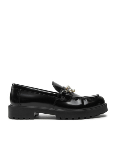 Tory Burch Лоуфъри Embellished Classic Lug Loafer 165828 Черен