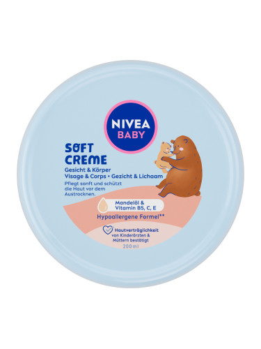 NIVEA Baby Нежен бебешки крем Крем за тяло унисекс 200ml