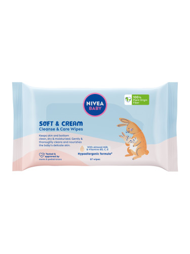 NIVEA Baby Кърпички Soft & Cream Почистващи кърпички унисекс  