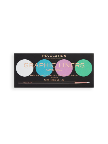 MAKEUP REVOLUTION Water Activated Graphic Liner Palettes Pastel Dream Палитра  5,8gr