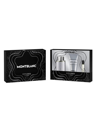 КОМПЛЕКТ MONTBLANC Explorer Platinum Eau De Parfum Travel Spray Shower Gel Set Eau de Parfum мъжки 100ml