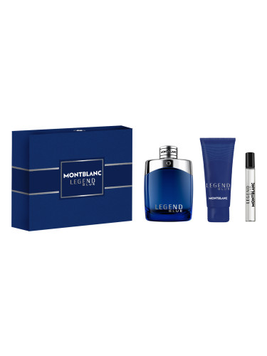 КОМПЛЕКТ MONTBLANC Legend Blue Eau De Parfum Travel Spray Shower Gel Set Eau de Parfum мъжки 100ml