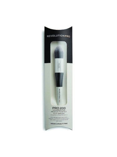 REVOLUTION PRO Medium Pointed Flat Brush 200 Четки за грим дамски  