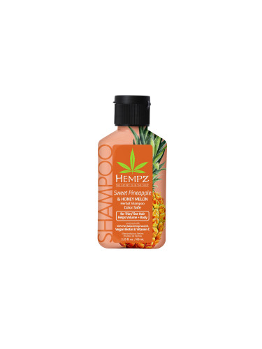 HEMPZ Mini Sweet Pineapple Honey Melon Herbal Shampoo Шампоан за коса унисекс 66ml