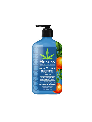 HEMPZ Triple Moisture Herbal Conditioner Балсам за коса унисекс 500ml