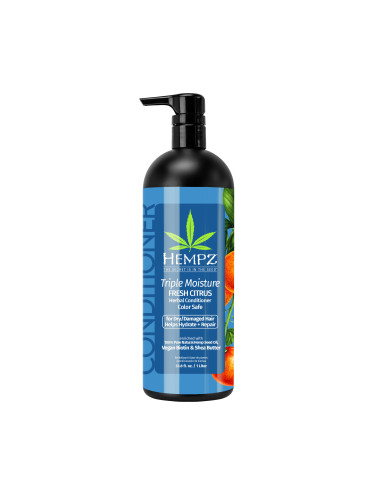 HEMPZ Triple Moisture Herbal Conditioner Балсам за коса унисекс 1000ml