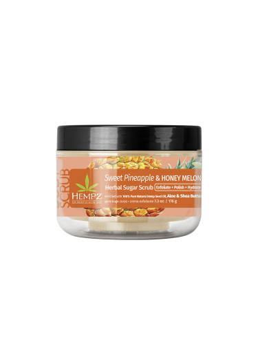 HEMPZ Sweet Pineapple Honey Melon Herbal Body Scrub Ексфолиант за тяло унисекс 176gr