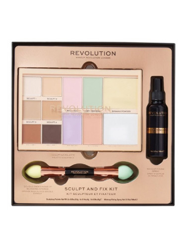 КОМПЛЕКТ MAKEUP REVOLUTION London Sculpt And Fix Kit Комплект дамски  