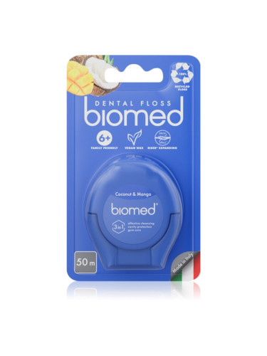 Biomed Dental Floss конец за зъби Coconut and Mango 50 м