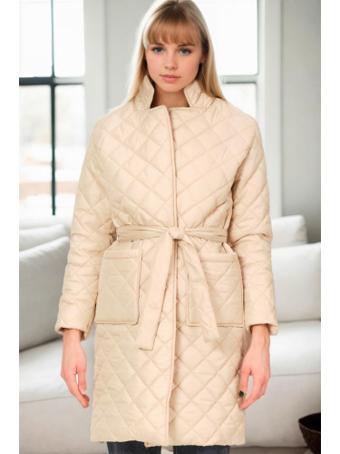 Z6722 DEWBERRY WOMEN'S COAT-BEIGE-1