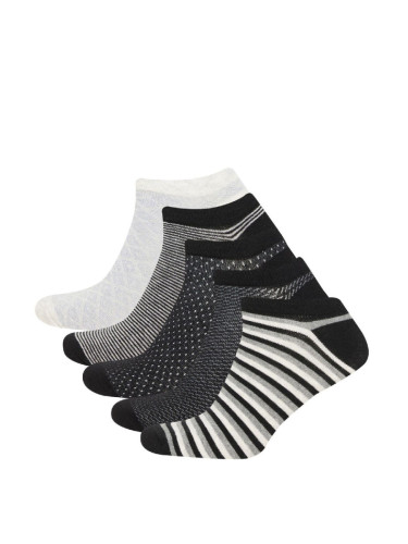 DEFACTO Men's 5-Piece Cotton Booties Socks