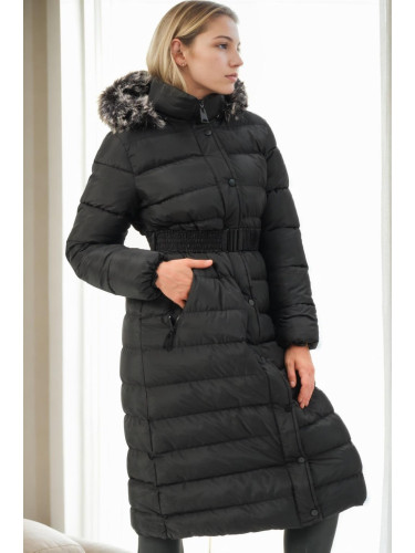 Z6769 DEWBERRY LADIES COAT-BLACK-1