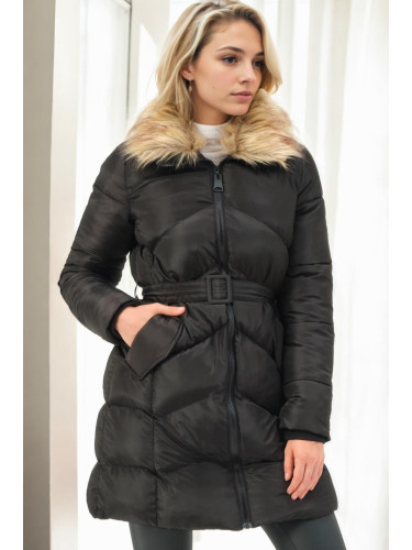 Z6767 DEWBERRY WOMEN'S COAT-BLACK-1