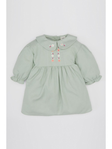 DEFACTO Baby Girl Long Sleeve Twill Dress