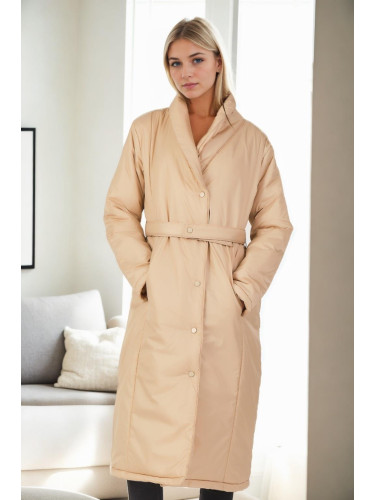 Z6688 DEWBERRY WOMEN'S COAT-BEIGE-2