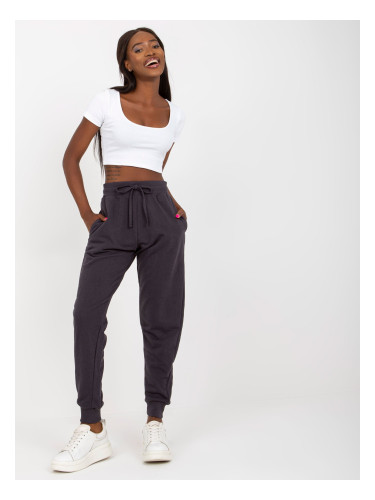 Graphite classic basic tied sweatpants