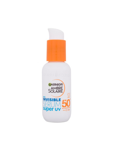 Garnier Ambre Solaire Super UV Invisible Serum SPF50+ Слънцезащитен продукт за лице 30 ml увредена кутия