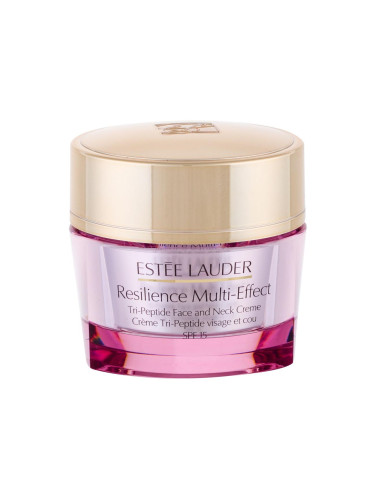 Estée Lauder Resilience Multi-Effect Tri-Peptide Face and Neck SPF15 Дневен крем за лице за жени 50 ml увредена кутия