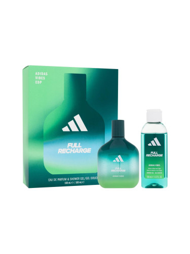 Adidas Vibes Full Recharge Подаръчен комплект EDP 100 ml + душ гел 100 ml увредена кутия