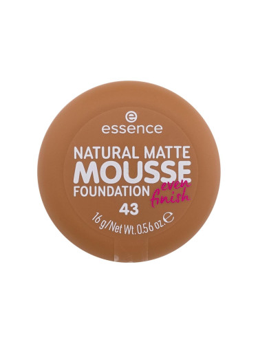 Essence Natural Matte Mousse Фон дьо тен за жени 16 g Нюанс 43 увредена опаковка