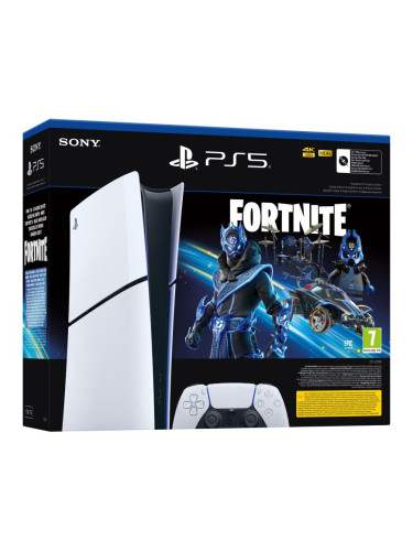 Конзола Конзола PlayStation 5 (Slim) - Digital Edition - Fortnite Cobalt Star Bundle