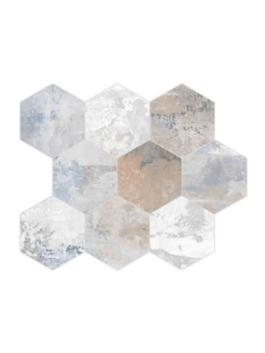 City Plaster MOSAICO ESAGONI Grey - декоративна плочка за баня