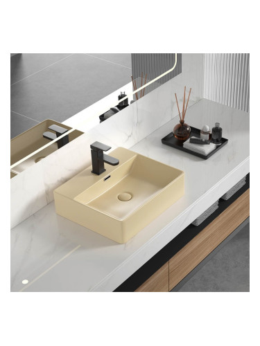 Порцеланов умивалник, бежов мат ICB 5042BEIGE