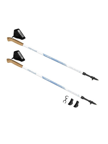 Happy Socks RUBBLE Nordic Walking Clubs, 2-piece, Antishock system, white-blue