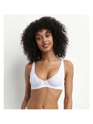 DIM DAILY DENTELLE UNDERWIRE BRA - Women's lace bra - white