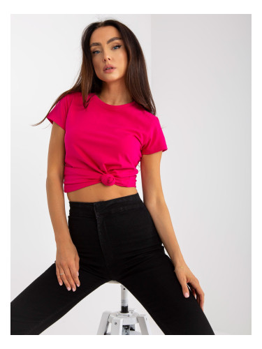 Fuchsia cotton women's t-shirt BASIC