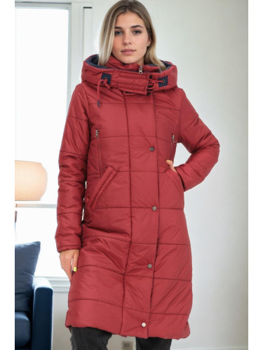 Z6738 DEWBERRY WOMEN'S COAT-BURGUNDY-1