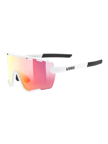 Uvex Sportstyle 236 Small Set White Mat/Mirror Red (Cat. 2) + Clear (CAT. 0) sports glasses