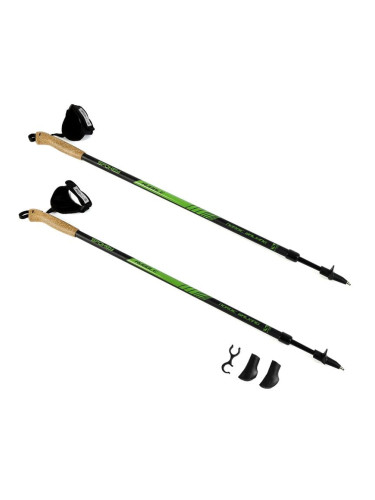 Happy Socks RUBBLE Nordic Walking Sticks, 2-piece, Antishock system, black-green