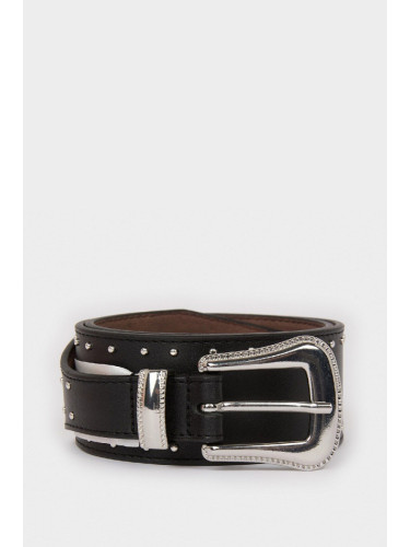 DEFACTO Women's Faux Leather Casual Belt