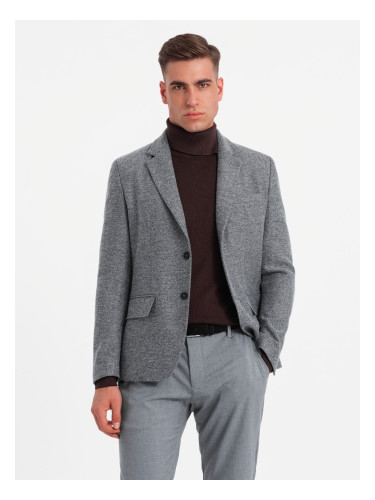 Ombre Classic men's jacket with rayon - gray