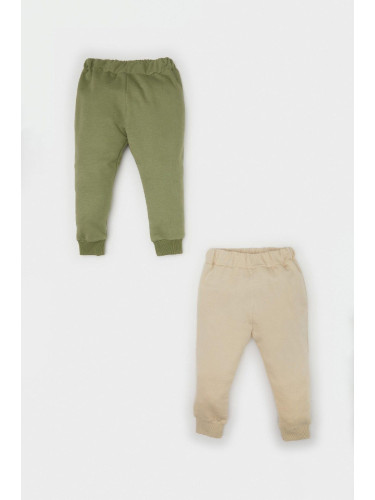 DEFACTO Baby Boy Elastic Waist Leg 2-Pack Tracksuit Bottoms