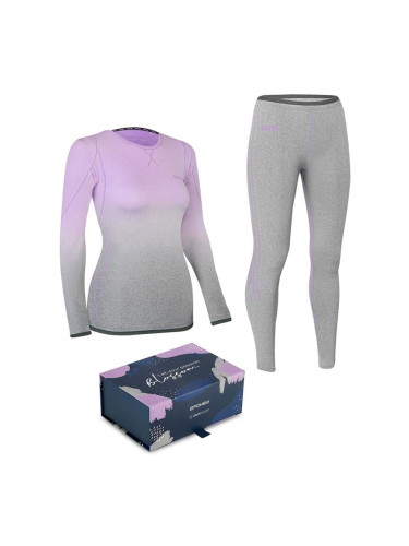 Happy Socks FLORA SET Women's thermo whitening in a gift box, purple-gray, large. M/L