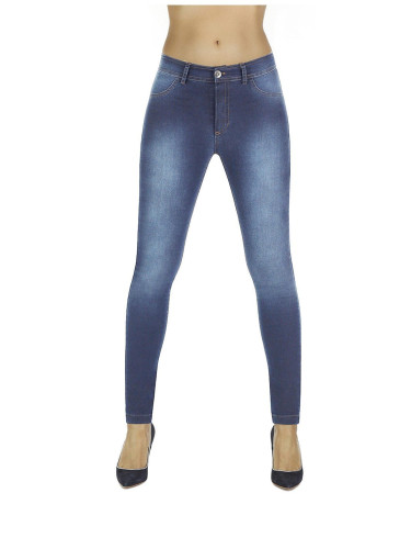 Bas Bleu Women's TIMEA denim trousers shaping the buttocks shaded