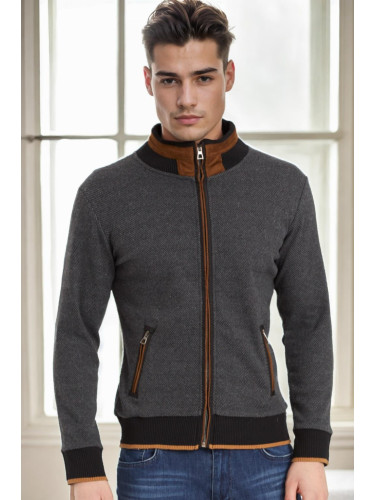 1021 DEWBERRY MEN'S SWEATSHIRT-DARK DIAGONAL ANTHRACITE