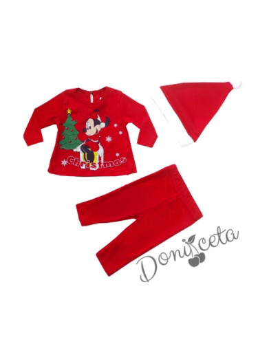 Коледен бебешки комплект от 3 части с Мини