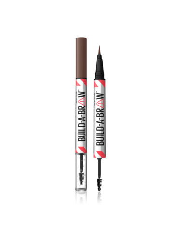 MAYBELLINE NEW YORK Build-A-Brow двустранен молив за вежди за фиксиране и оформяне цвят 257 Medium Brown 1 бр.