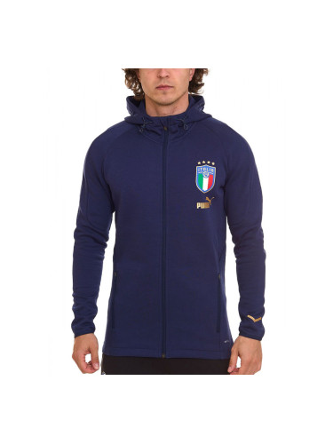 PUMA x Italy FIGC Coach Hooded Training Jacket Blue